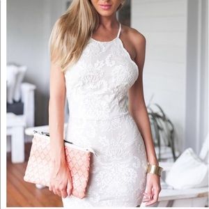 white lace dress